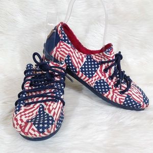D&N American Flag Lace Up Shoes